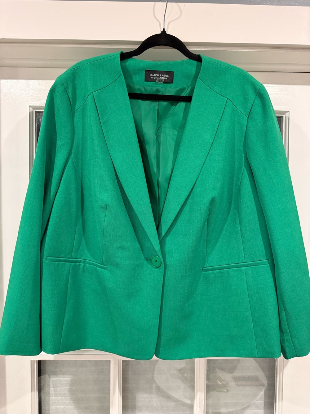 Evan Picone Vibrant Green Single-Button Blazer